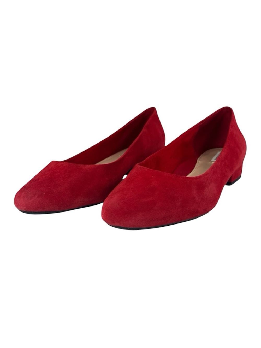 Alex Marie Bevier Lorenz Red Suede Flats Classic Low Heel Dress Shoe Size 7.5
